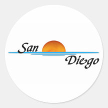 San Diego Round Sticker