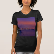 San Diego Skyline At Sunset From Harbor Island Tees