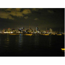 San Diego Skyline Buildings Water Sailboats Nightt photo sculptures