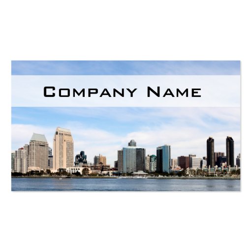 San Diego Skyline Business Cards (front side)