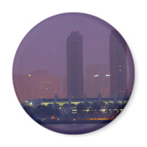San Diego Skyline City Cities Fog Morning magnets