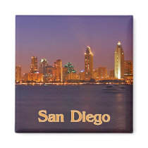 San Diego Skyline Refrigerator Magnets