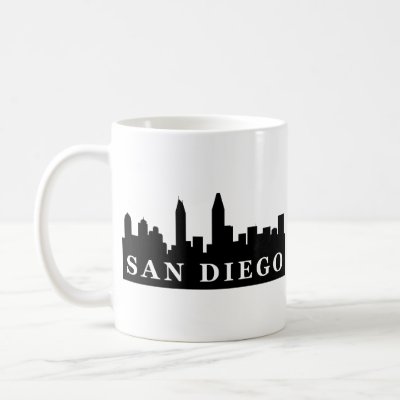 Diego Coffee Shops on San Diego Skyline Coffee Mugs From Zazzle Com