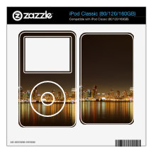 San Diego Skyline Night iPod Classic Skins