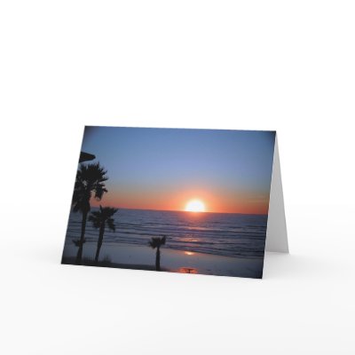 San Diego Sunset at Pacific Beach 2 Greeting Cards by JPBurke