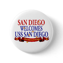 San Diego Welcomes USS San Diego Button
