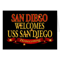 San Diego Welcomes USS San Diego Greeting Cards