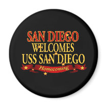 San Diego Welcomes USS San Diego Fridge Magnets