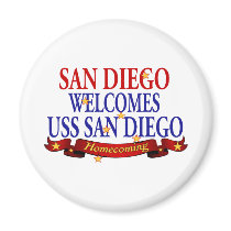 San Diego Welcomes USS San Diego Fridge Magnets