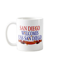San Diego Welcomes USS San Diego Mugs