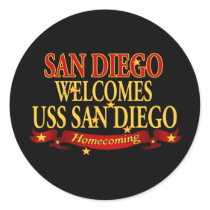 San Diego Welcomes USS San Diego Sticker