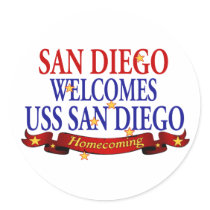 San Diego Welcomes USS San Diego Sticker