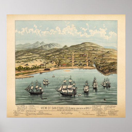 San Francisco, 1847 (Bosqui) BigMapBlog.com Posters