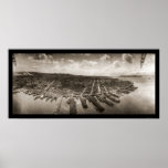 San Francisco Airship Photo 1908 Poster