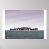 San Francisco -Alcatraz Island Digital Watercolor  Print