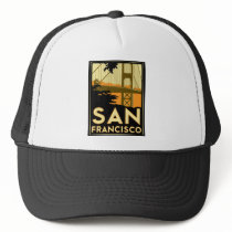 San Francisco Art Deco Travel Poster hats