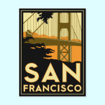 San Francisco Art Deco Travel Poster Post Cards