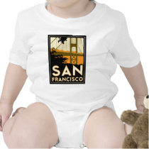 San Francisco Art Deco Travel Poster Tshirts