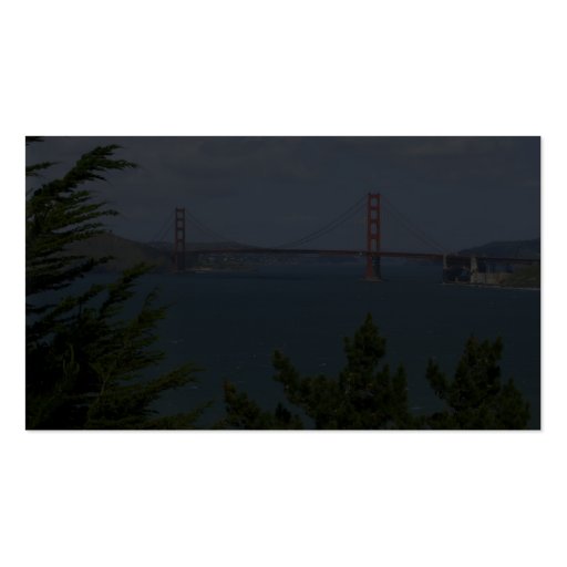 San Francisco Bay Seen From The Precidio Business Card Template (back side)
