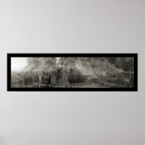 San Francisco CA Burning Photo 1906a Poster