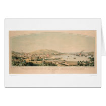 San Francisco, CA. Panoramic Map 1849 (1626A) Greeting Cards