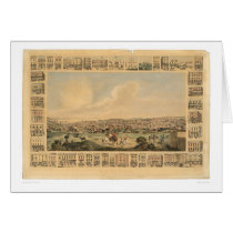 San Francisco, CA. Panoramic Map 1860 (1162A) Greeting Card