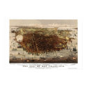 San Francisco, CA Panoramic Map - 1878 posters