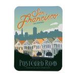 San Francisco, CA - Postcard Row Rectangular Photo Magnet