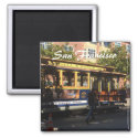 San Francisco Cable Car 2 Inch Square Magnet