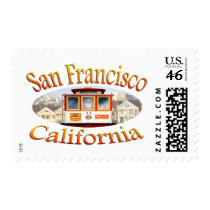 San Francisco California Cable Car Postage Stamp
