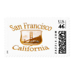 San Francisco California Gold Label Postage Stamp