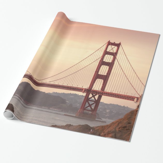 San Francisco California Golden Gate Bridge Photo Wrapping Paper 1/4