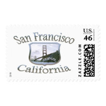 San Francisco California Silver Logo Postage Stamp