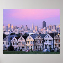 San Francisco, California. View of Victorian Print