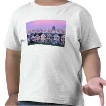 San Francisco, California. View of Victorian Tshirt