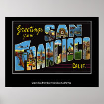 San Francisco California Vintage Poster posters