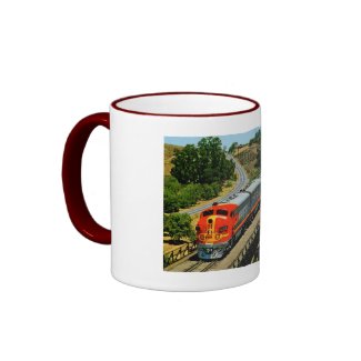 San Francisco Chief Train en Route Vintage mug
