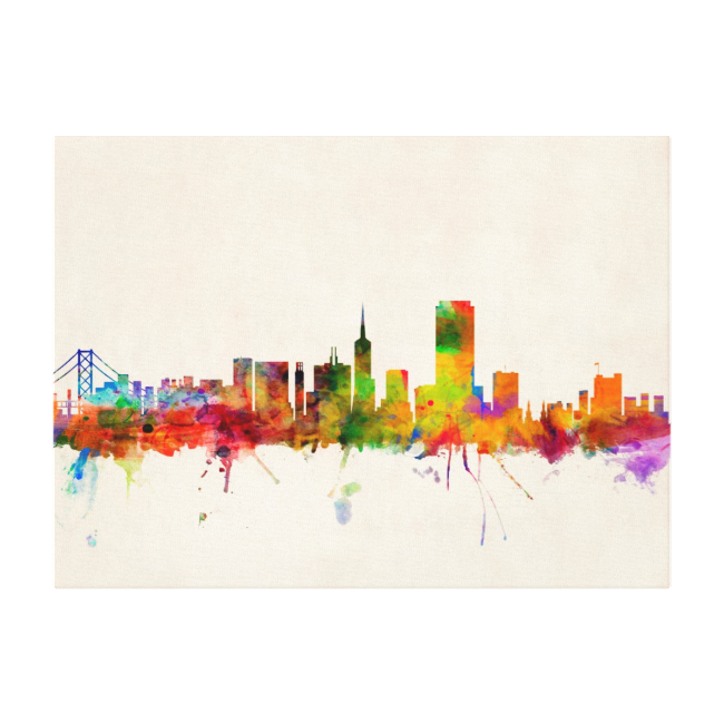 San Francisco City Skyline Canvas Prints San Francisco City Skyline Canvas Prints