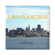 San Francisco City View from the Bay Refrigerator Magnet