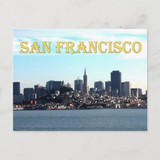 San Francisco City View from the Bay postcard