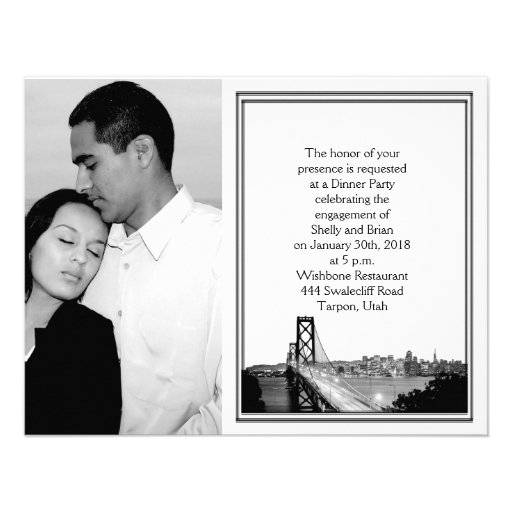 San Francisco Destination Wedding Engagement Personalized Invites