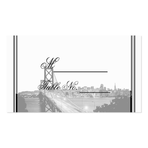 San Francisco Destination Wedding Place Card Business Card Template (front side)