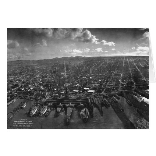 San Francisco Earthquake Ruins of 1906 Panorama Greeting Card