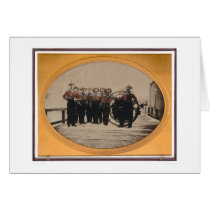 San Francisco Fire Brigade on Meiggs Wharf (40090) Greeting Cards