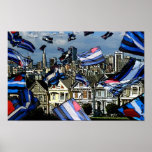 San Francisco Flying Leather Flags Poster