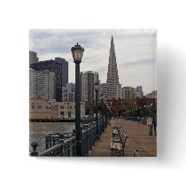 San Francisco from Pier 39 Pinback Buttons
