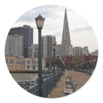 San Francisco from Pier 39 Round Stickers