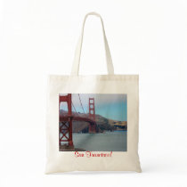 San Francisco, golden gate bridge Tote Bags