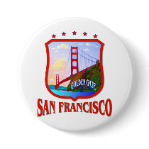 San Francisco Golden Gate Pinback Buttons