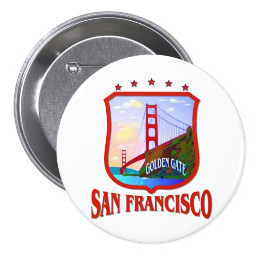 San Francisco Golden Gate Pinback Buttons